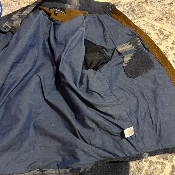 JACHS New York Men's Extra Large XLAztec Wool Button Up Lined Jacket Shirt - Picture 5 of 6